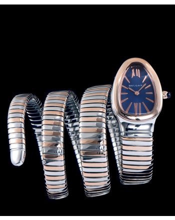 Bvlgari two-tone steel automatic watch Blue