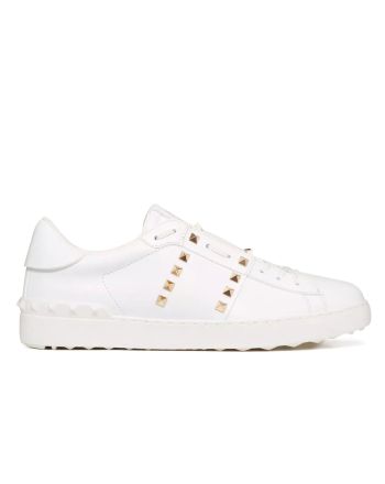 Valentino Unisex Calfskin Rockstud Untitled Sneaker White