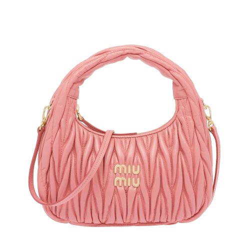 Miu Miu Wander Matelasse Nappa Leather Mini Hobo Bag 