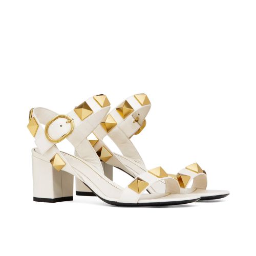 Valentino Women's Roman Stud Calfskin Sandal 60 MM 