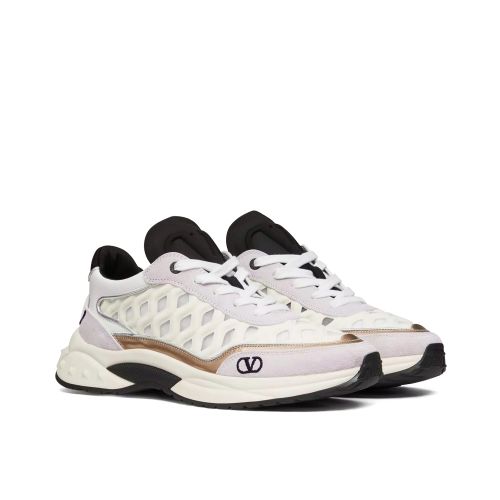 Valentino Unisex Sneaker Ready Go Runner In Tessuto e Pelle 